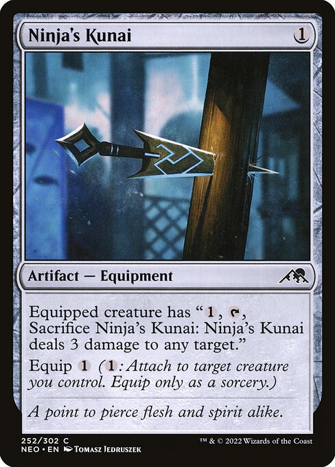 Ninja's Kunai - Kamigawa: Neon Dynasty Magic card