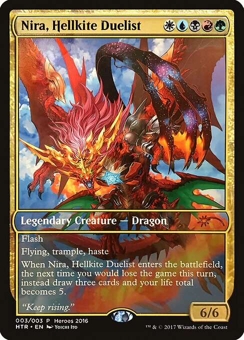 Nira, Hellkite Duelist - 2016 Heroes of the Realm (#3) - Illustrated by Yoichi Ito - Magic: The Gathering Card