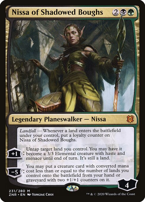 Nissa of Shadowed Boughs - Zendikar Rising Magic card