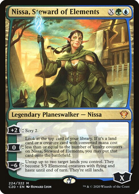 Nissa, Steward of Elements - Commander 2020 Magic card