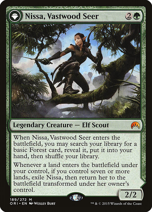 Nissa, Vastwood Seer // Nissa, Sage Animist - Magic Origins Magic card