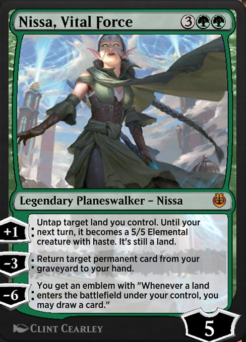 Nissa, Vital Force - San Diego Comic-Con 2018 (#163) - Illustrated by Terese Nielsen - Magic: The Gathering Card