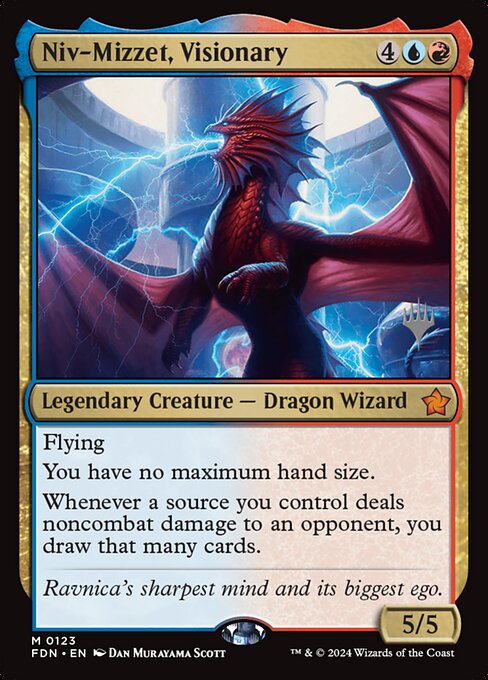 Niv-Mizzet der Visionär (Niv-Mizzet, Visionary) - Foundations (#350) - Illustrated by Raymond Swanland - Magic: The Gathering Card