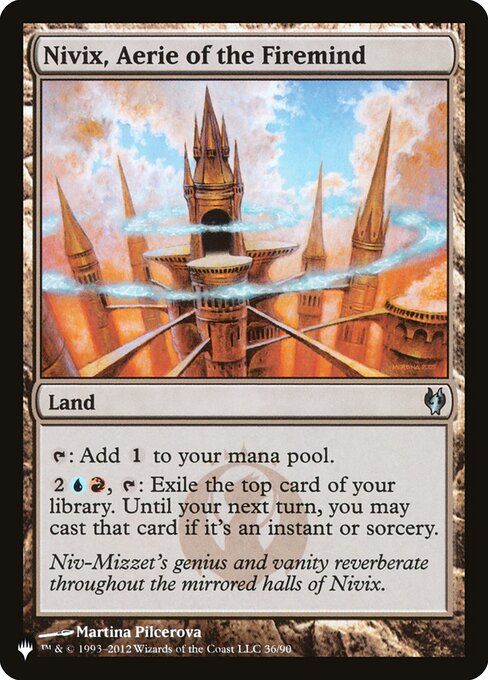 Nivix, Horst des Feuerhirns (Nivix, Aerie of the Firemind) - Guildpact (#160) - Illustrated by Martina Pilcerova - Magic: The Gathering Card