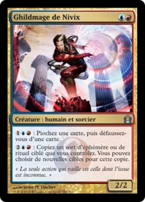Mago del gremio de Nívix (Nivix Guildmage) - Commander 2017 (#186) - Illustrated by Scott M. Fischer - Magic: The Gathering Card