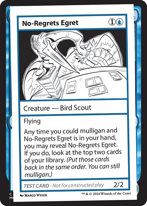 No-Regrets Egret - Mystery Booster 2 (#533) - Illustrated by Marco Wulfr - Magic: The Gathering Card