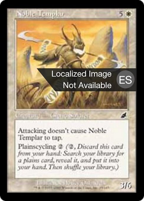 Templario noble (Noble Templar) - Scourge (#19) - Illustrated by Alex Horley-Orlandelli - Magic: The Gathering Card