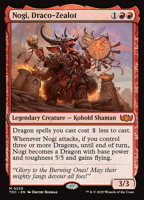 Nogi, Draco-Zealot - Tarkir: Dragonstorm Commander Magic card