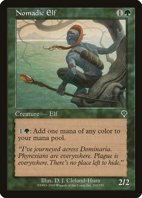 Elfo Nómada (Nomadic Elf) - Invasion (#200) - Illustrated by D. J. Cleland-Hura - Magic: The Gathering Card