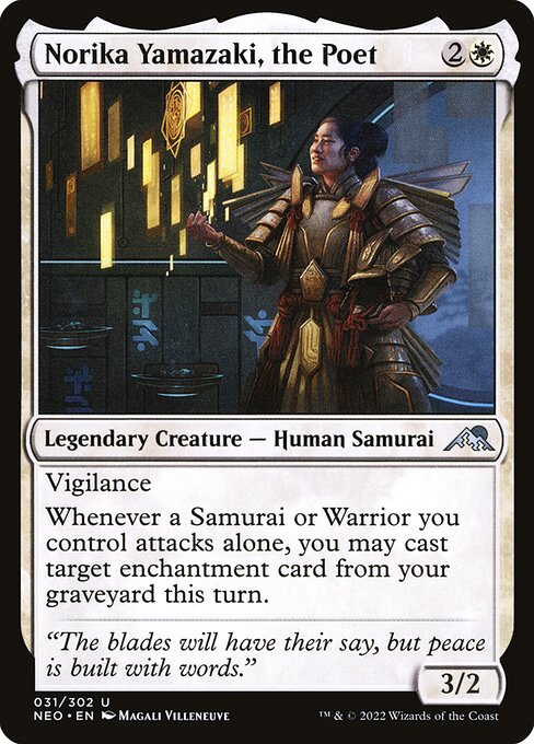 Norika Yamazaki, the Poet - Kamigawa: Neon Dynasty Magic card