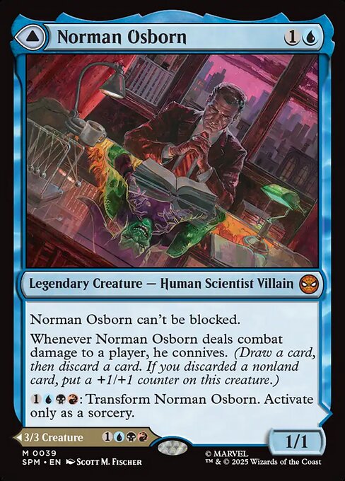 Norman Osborn // Green Goblin - Marvel's Spider-Man (#39) - Illustrated by Scott M. Fischer - Magic: The Gathering Card