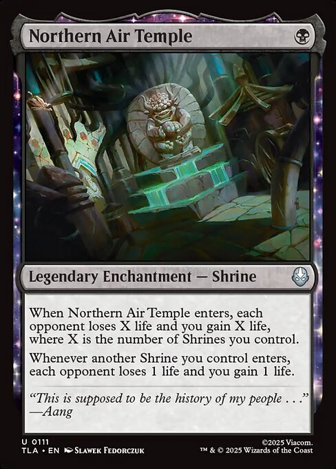 Tempio dell'Aria del Nord (Northern Air Temple) - Avatar: The Last Airbender (#111) - Illustrated by Slawek Fedorczuk - Magic: The Gathering Card