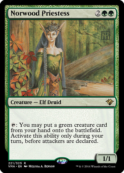 Norwood Priestess - Vintage Masters (#221) - Illustrated by Melissa A. Benson - Magic: The Gathering Card