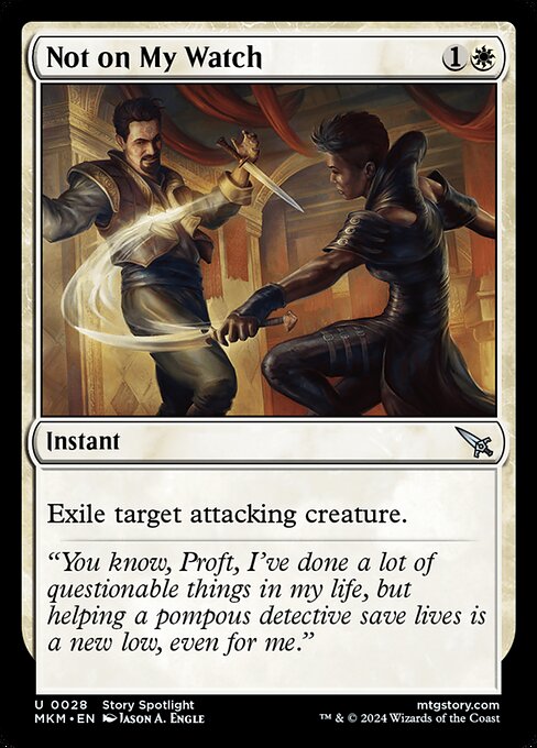 Not on My Watch - Murders at Karlov Manor Magic card