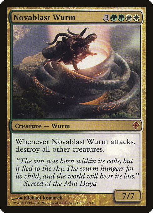 Novablast Wurm - Worldwake Magic card