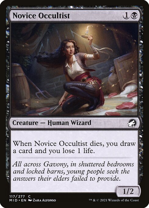 Novice Occultist - Innistrad: Midnight Hunt Magic card