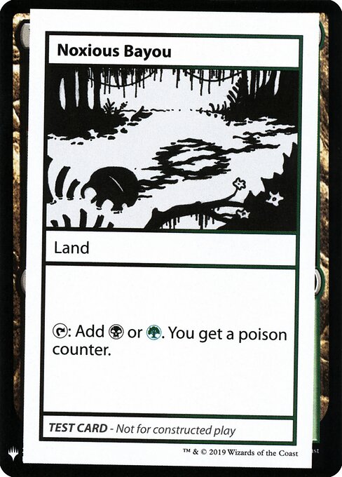 Noxious Bayou - Mystery Booster Playtest Cards 2019 (#118) - Illustrated by James Rose - Magic: The Gathering Card