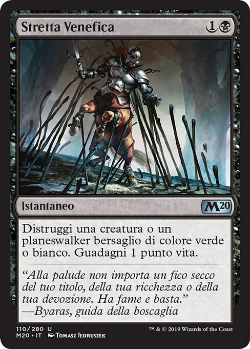 Garras Nóxias (Noxious Grasp) - Core Set 2020 (#110) - Illustrated by Tomasz Jedruszek - Magic: The Gathering Card