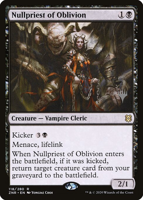 Sacerdotessa dei Nulli dell'Oblio (Nullpriest of Oblivion) - Foundations Jumpstart (#472) - Illustrated by Yongjae Choi - Magic: The Gathering Card