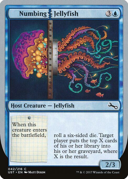 Numbing Jellyfish - Unstable (#42) - Illustrated by Matt Dixon - Magic: The Gathering Card