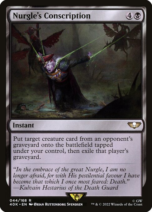Nurgle's Conscription - Warhammer 40,000 Commander Magic card