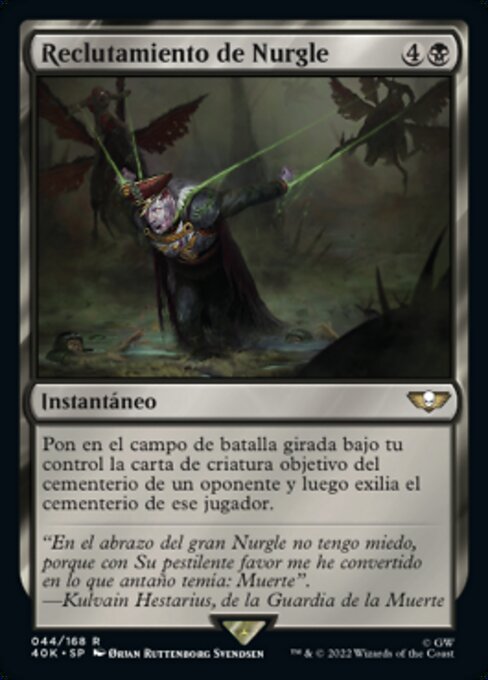 Nurgle's Conscription - Warhammer 40,000 Commander (#44★) - Illustrated by Ørjan Ruttenborg Svendsen - Magic: The Gathering Card