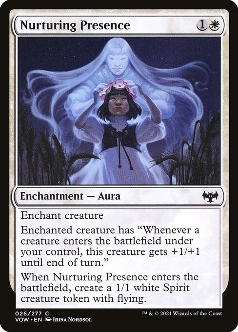 Nurturing Presence - Innistrad: Crimson Vow (#26) - Illustrated by Irina Nordsol - Magic: The Gathering Card