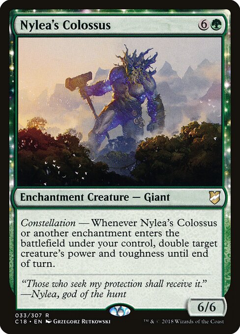 Nylea's Colossus - Commander 2018 (#33) - Illustrated by Grzegorz Rutkowski - Magic: The Gathering Card