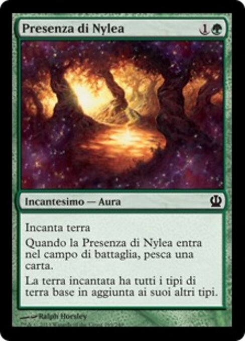 Präsenz der Nylea (Nylea's Presence) - Theros (#169) - Illustrated by Ralph Horsley - Magic: The Gathering Card