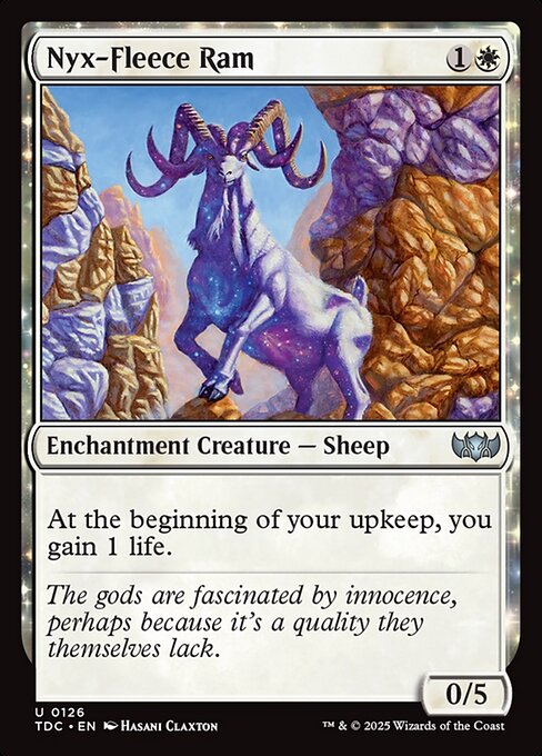Nyx-Fleece Ram - Tarkir: Dragonstorm Commander (#126) - Illustrated by Hasani Claxton - Magic: The Gathering Card