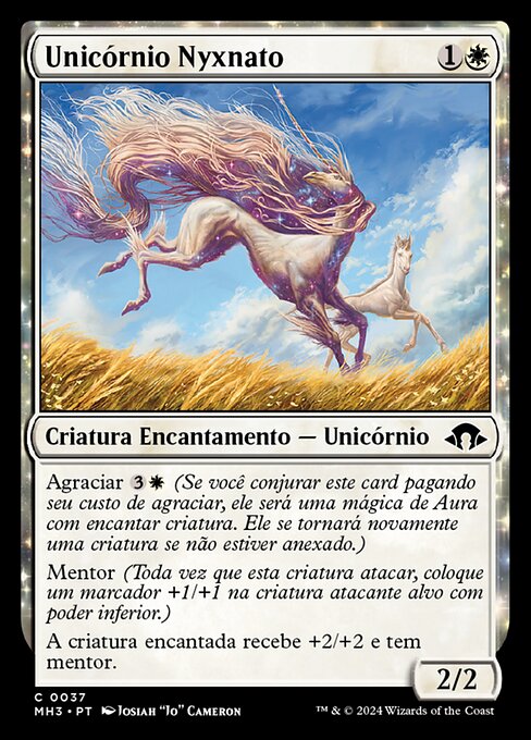 Nyxgeborenes Einhorn (Nyxborn Unicorn) - Modern Horizons 3 (#37) - Illustrated by Josiah "Jo" Cameron - Magic: The Gathering Card