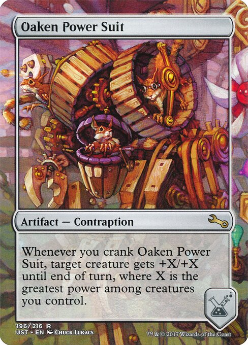 Oaken Power Suit - Unstable (#196) - Illustrated by Chuck Lukacs - Magic: The Gathering Card