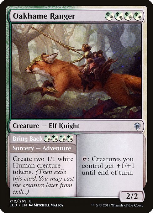 Oakhame Ranger // Bring Back - Throne of Eldraine Magic card