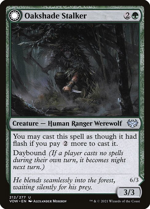 Oakshade Stalker // Moonlit Ambusher - Innistrad: Crimson Vow Magic card