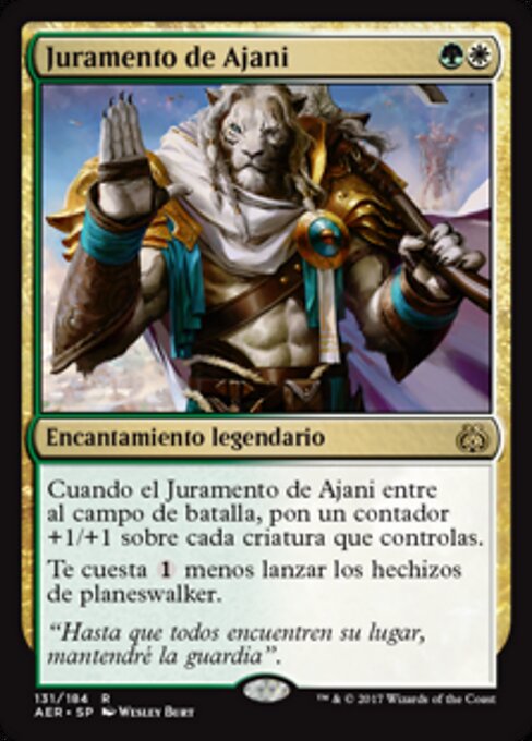 Giuramento di Ajani (Oath of Ajani) - Aether Revolt (#131) - Illustrated by Wesley Burt - Magic: The Gathering Card