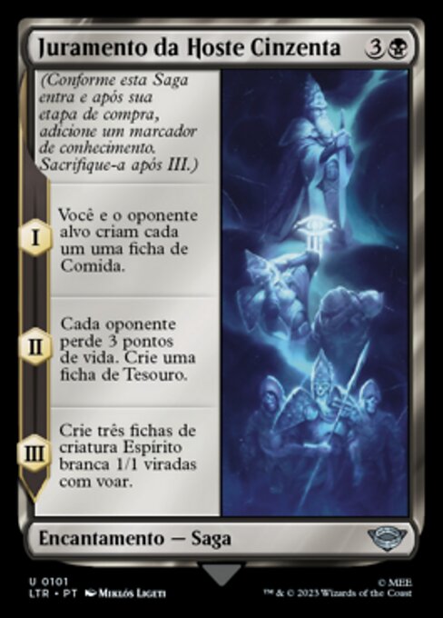 Serment de l'Ost Gris (Oath of the Grey Host) - The Lord of the Rings: Tales of Middle-earth (#101) - Illustrated by Miklós Ligeti - Magic: The Gathering Card