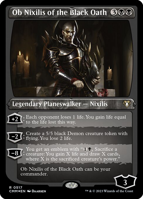 Ob Nixilis del Giuramento Nero (Ob Nixilis of the Black Oath) - Commander 2014 (#27) - Illustrated by Daarken - Magic: The Gathering Card