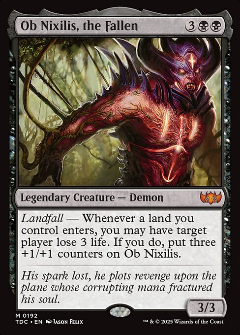 Ob Nixilis, the Fallen - Tarkir: Dragonstorm Commander Magic card