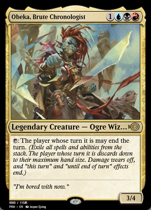 Obeka, Cronologista Brutale (Obeka, Brute Chronologist) - Commander Legends (#289) - Illustrated by Jesper Ejsing - Magic: The Gathering Card