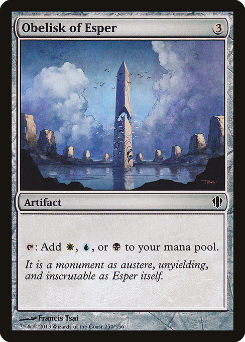Obelisk of Esper - Commander 2013 (#250) - Illustrated by Francis Tsai - Magic: The Gathering Card