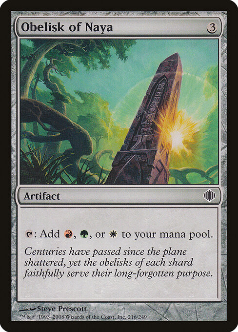 Obelisk of Naya - Shards of Alara Magic card