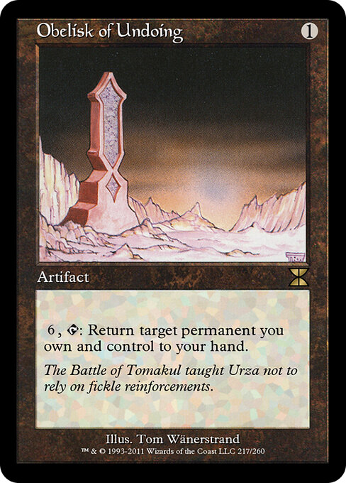 Obelisk of Undoing - Masters Edition IV Magic card