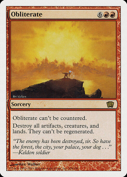 Obliterate - Eighth Edition Magic card