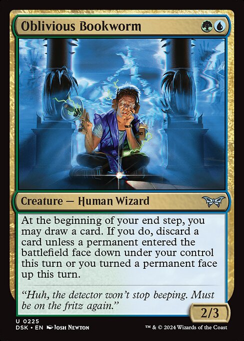 Oblivious Bookworm - Duskmourn: House of Horror Magic card