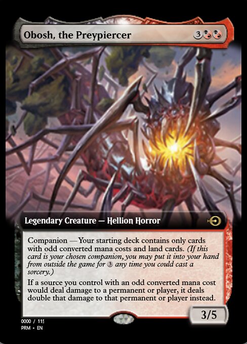 Obosh, Perforapresas (Obosh, the Preypiercer) - Ikoria: Lair of Behemoths (#228) - Illustrated by Daarken - Magic: The Gathering Card