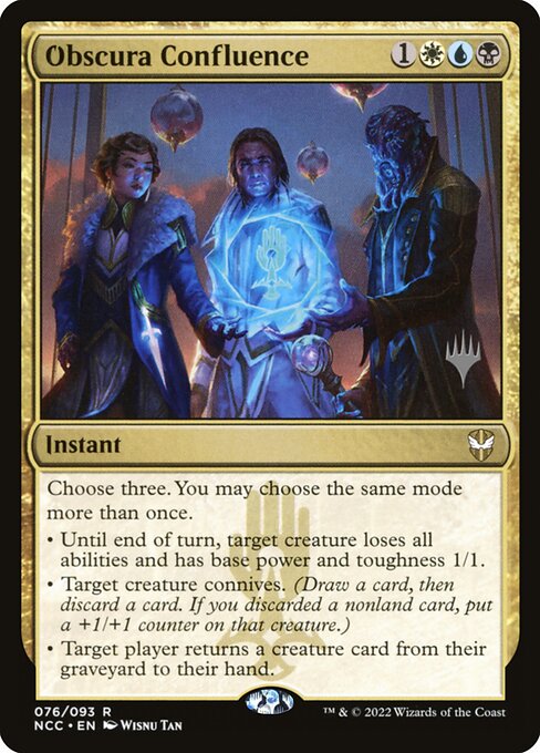 Zusammenkunft der Obscura (Obscura Confluence) - New Capenna Commander (#176) - Illustrated by Wisnu Tan - Magic: The Gathering Card