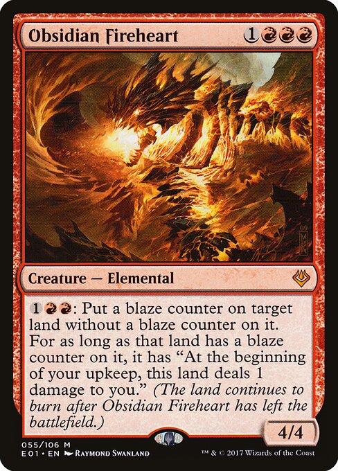 Obsidian Fireheart - Archenemy: Nicol Bolas Magic card