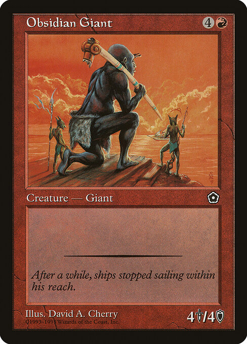 Obsidian Giant - Portal Second Age Magic card