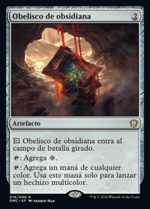 Obélisque d'obsidienne (Obsidian Obelisk) - Dominaria United Commander (#18) - Illustrated by Andrew Mar - Magic: The Gathering Card