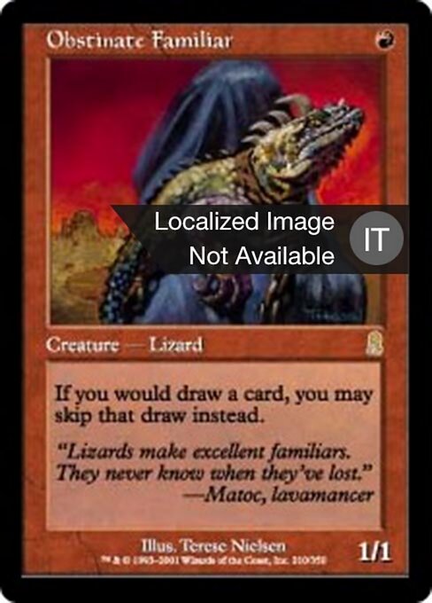 Eigenwilliger Vertrauter (Obstinate Familiar) - Odyssey (#210) - Illustrated by Terese Nielsen - Magic: The Gathering Card